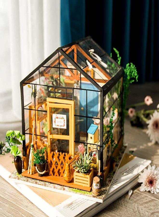 Rolife Rolife Dollhouse DIY Miniature Room Kit-Handmade Green House-Diorama Kit Home Decoration-Miniature Model to Build-Christmas Birthday Gifts for Boys Girls Women Friends (Cathy's Flower House) - Image 2