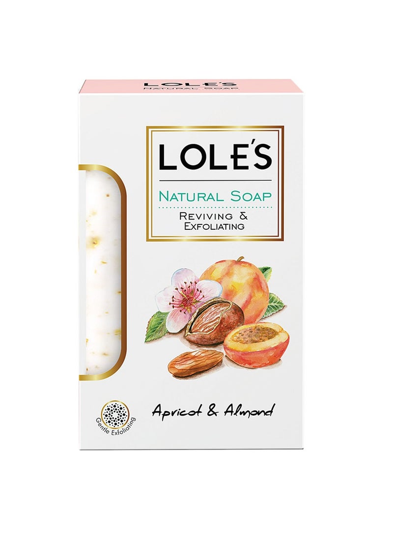 LOLE'S Luxury Pure Natural Soap, Apricot & Almond Beauty Bar, Detox & Deep Cleansing Face and Body Care - Vitamin E, SLS-Free, Crisp & Fresh Touch, 100% Vegetable, No Animal Fat, Pack of 2 x 150g - Image 3