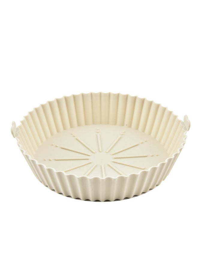 Air Fryer Paper Special Paper High Temperature Resistant Washable Baking Bakeware Oven Easy Cleaning Silicone Air Fryer Pad-Specifications:Large White  - Image 1