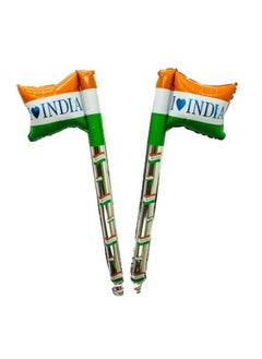 Atpata Funky Atpata Funky Happy Republic Day Text Foil Balloons Set - 4pcs Tiranga Round Foil and 2pcs Indian Flag Shape Balloons for 26th January Celebrations, Perfect Decor for Republic Day Indian Theme Parties!  - Image 2