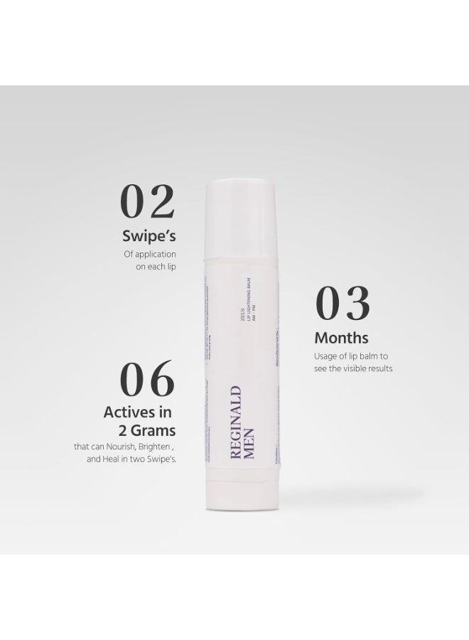 Reginald Men Lip Balm, 5 grams, SPF 30, PA+++, Softens Lips, Anti-Pigmentation|Zeus - Lightening Lip Balm. - Image 4