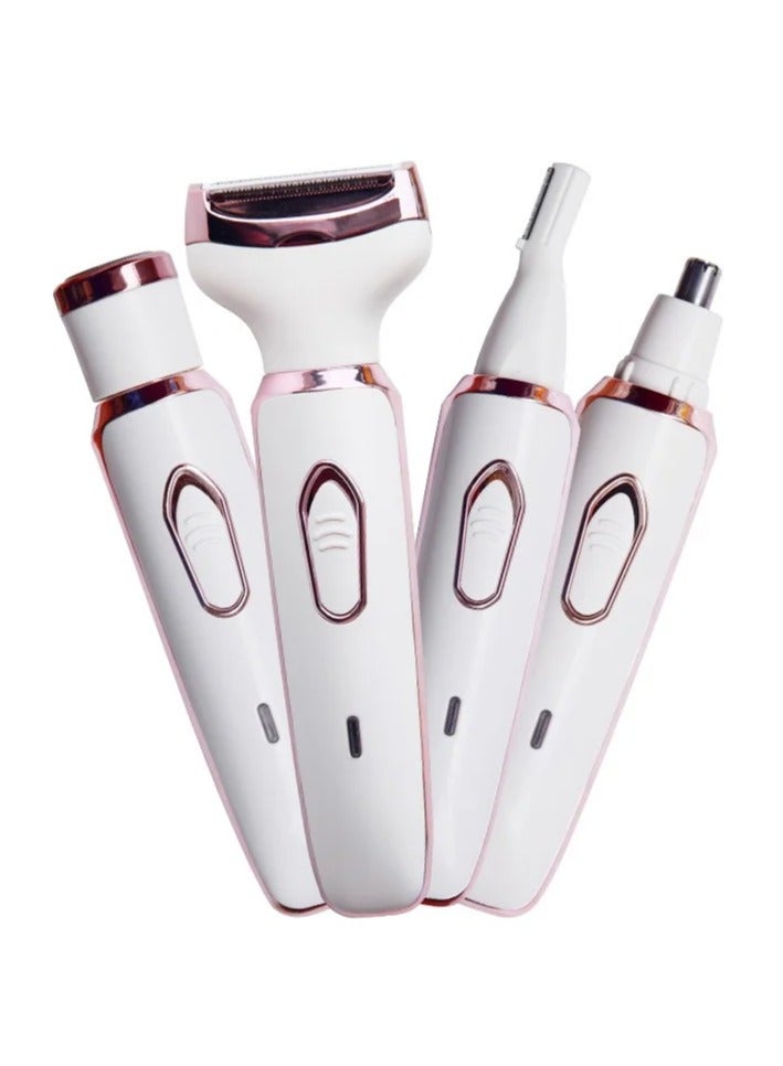 Electric Razor for Women, 4-in-1 Women's Body Hair Removal, Public Shaver Bikini Trimmer Eyebrow Face Underarm, Portable Ladies Shaver, Epilator, USB Rechargeable - Image 2