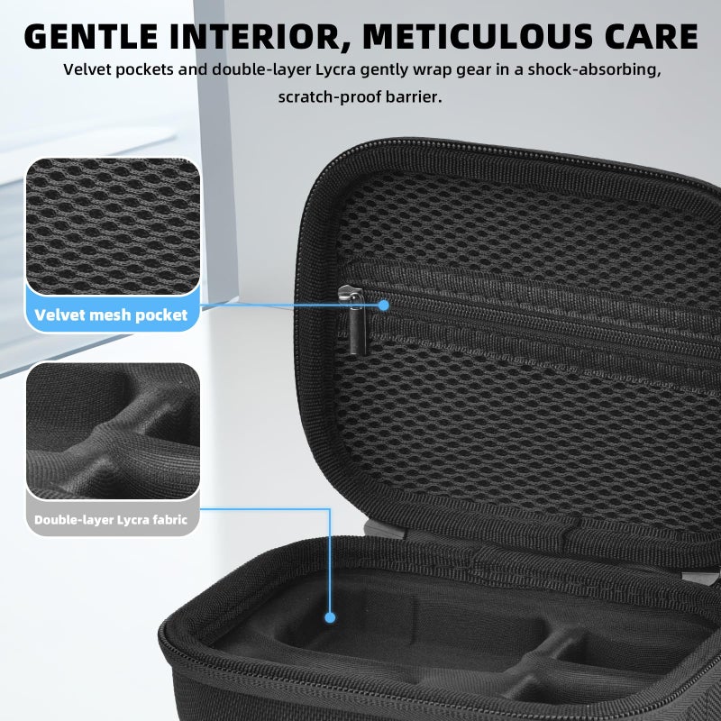 BRDRC Carrying Case for DJI Action 6 Accessories, Storage Bag Protective Case Hard Shell Cover for DJI Osmo Action 6 Standard Bundle Camera Accessory - Image 5