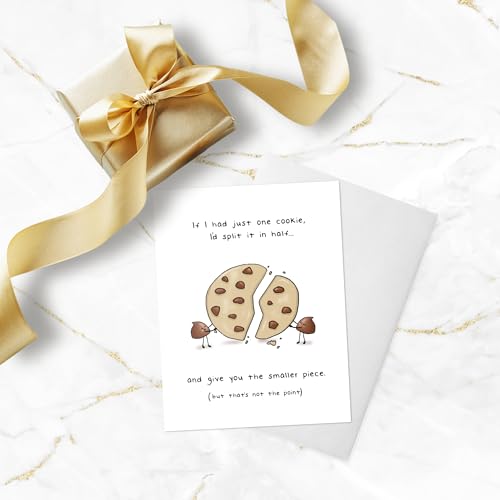 ALY LOU Funny Anniversary & Birthday Card – Sarcastic Greeting Card Blank Inside, Cute & Perfect for Couples, Him, Her, Husband, Wife, Girlfriend, Boyfriend (If I Had Just One Cookie ...) - Image 5