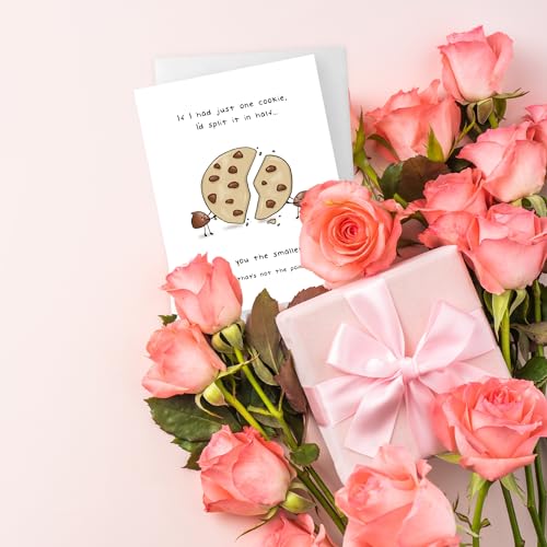 ALY LOU Funny Anniversary & Birthday Card – Sarcastic Greeting Card Blank Inside, Cute & Perfect for Couples, Him, Her, Husband, Wife, Girlfriend, Boyfriend (If I Had Just One Cookie ...) - Image 4