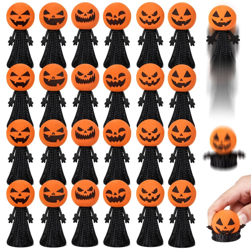 Letapapa Halloween Party Favors for Kids 24 Pcs Jumping Popper Spring Launchers Toy Bouncy Halloween Novelty Toys for Treat or Trick Goodie Bag Fillers Classroom Prizes - Image 2
