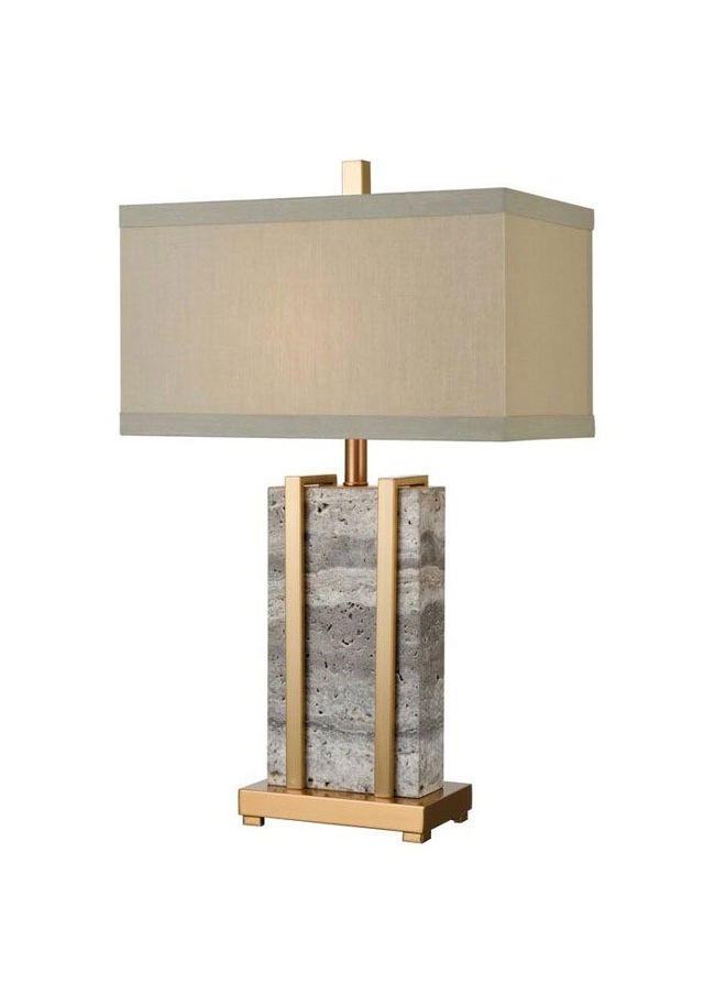 ٍSiera Light - Marble slab lamp with two golden lines E27 D3894 - Image 1