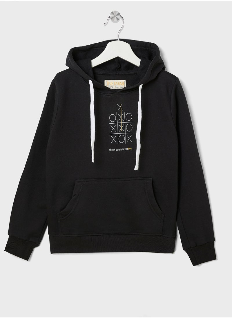 Instafab - Front Pocket Printed Hoodie - Image 1