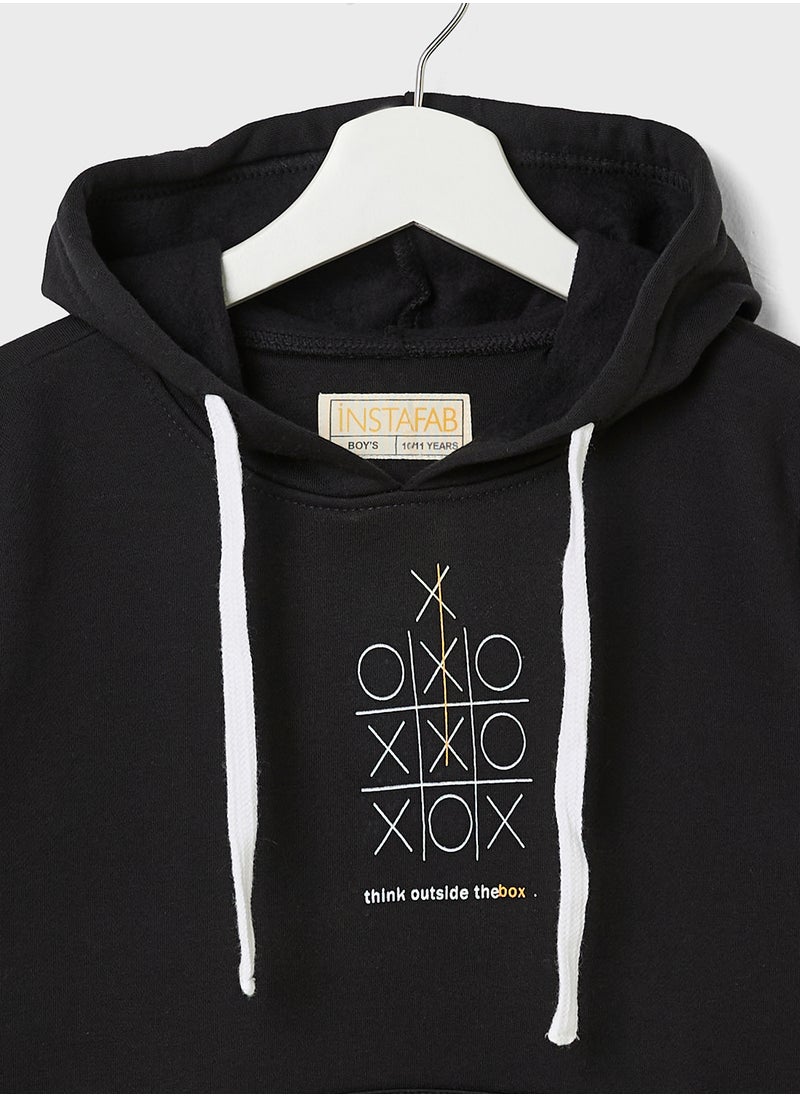 Instafab - Front Pocket Printed Hoodie - Image 1