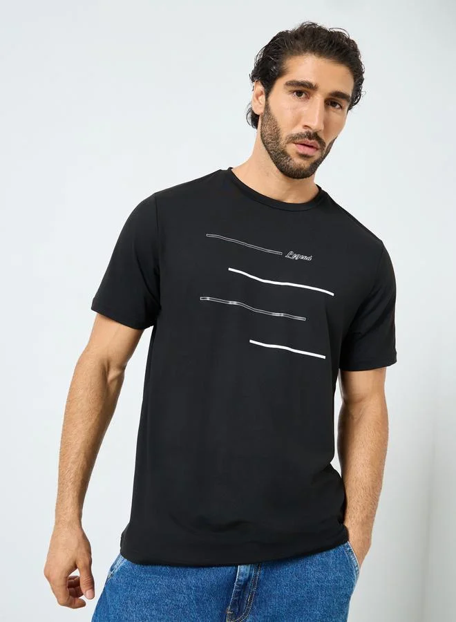 Take Two Graphic Print Round Neck T-Shirt