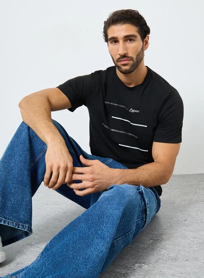 Take Two Graphic Print Round Neck T-Shirt