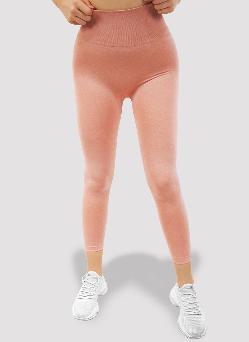 KIDWALA Lounge Leggings - High Waisted Workout Gym Yoga Basic Pants For Women (Small, Pink) - Image 4