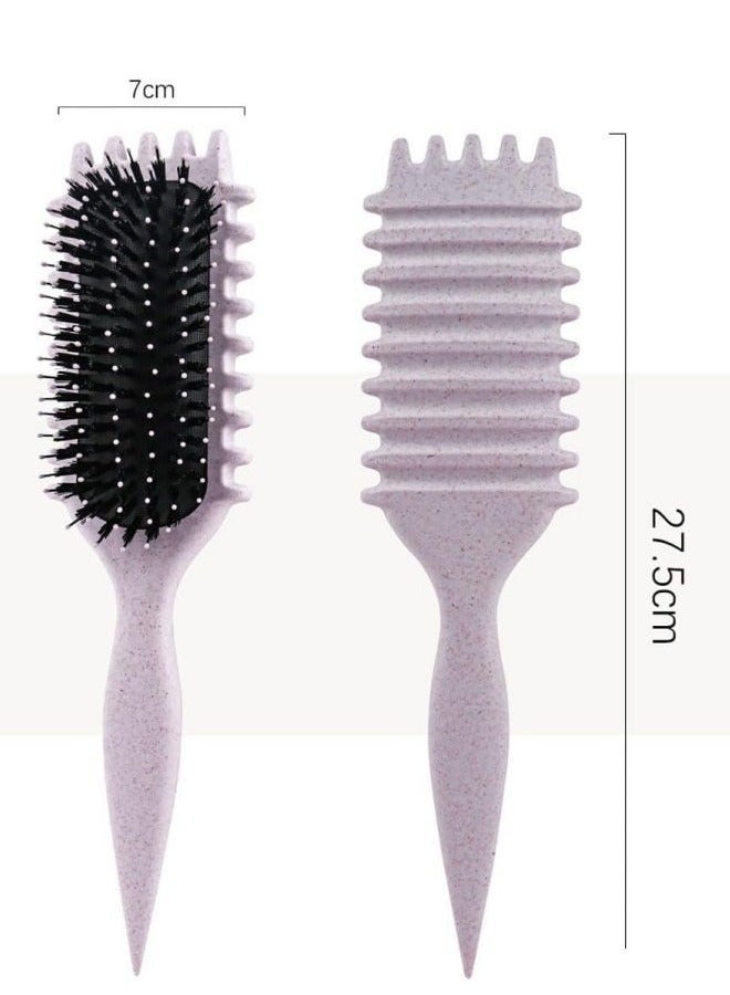 BEUTPATER Curl Define Styling Brush,Curly Hair Brush, Wet Dry Detangler Hair Brush, The Essential Tool For Shaping And Styling Your Curls, Achieve Perfectly Defined Curl (Purple) - Image 2