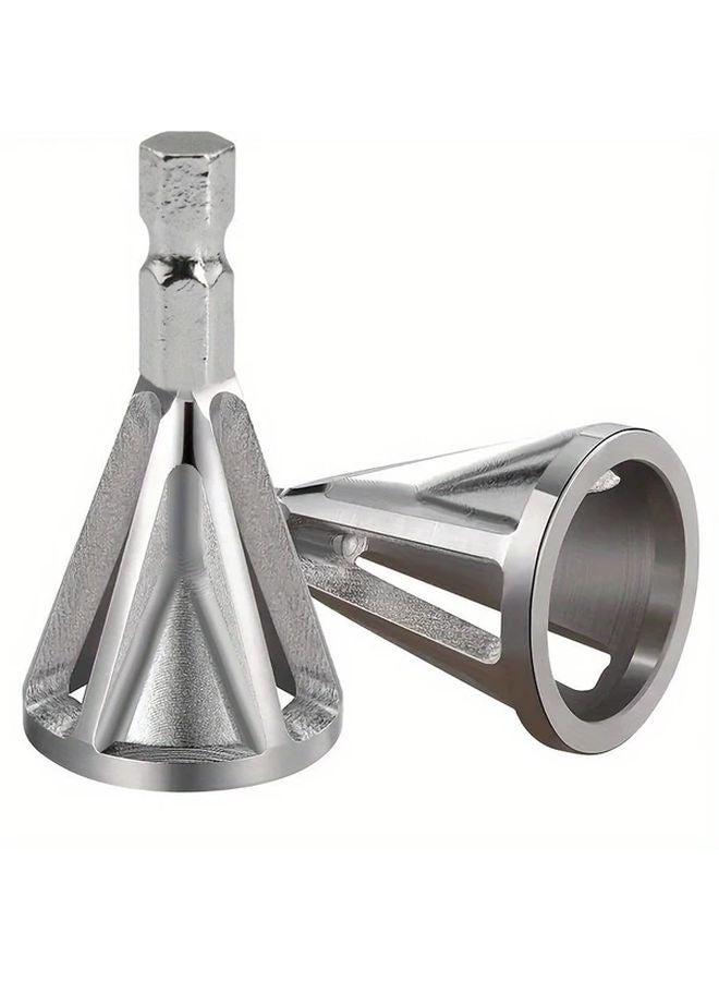 Silvery Metal Chamfering Tool External Grinding Angle Trimmer For Electric Drill - Image 4