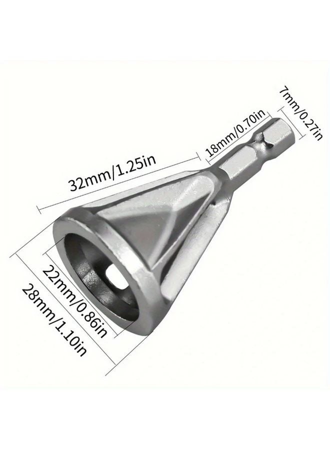 Silvery Metal Chamfering Tool External Grinding Angle Trimmer For Electric Drill - Image 5