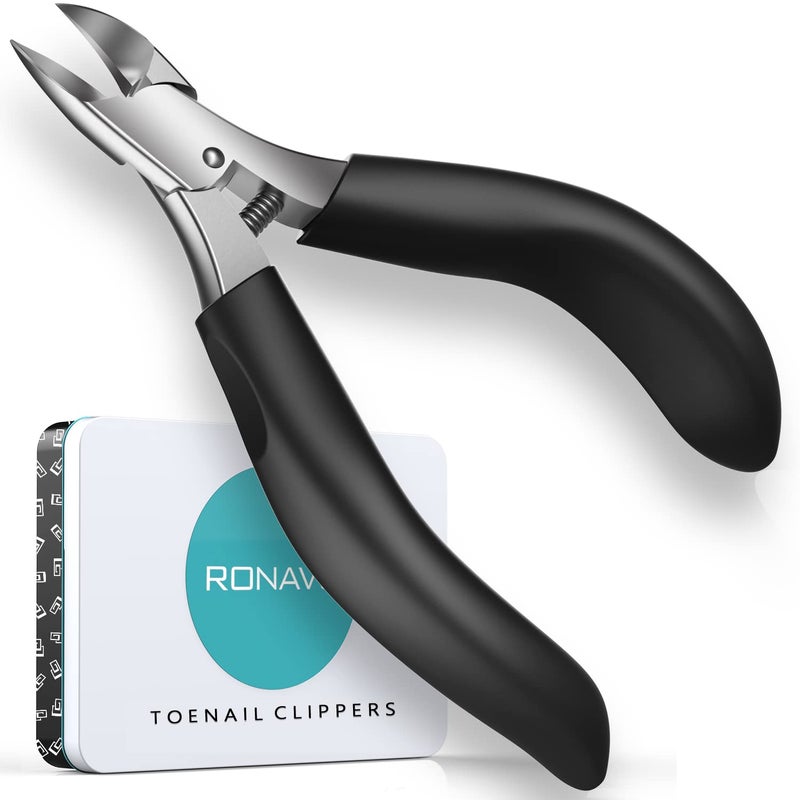 Toenail Clippers for Ingrown Thick Toenails Idea Stocking Stuffers Gift for Men Dad Heavy Duty Toe Nail Clippers with Sharp Blades Long Handle Professional Pedicure Tool Easy Deep in Nails