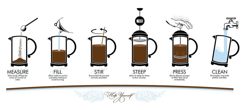 3D CREATIONS 1000ml stainless steel french press plunger filter coffee and tea maker - Image 4