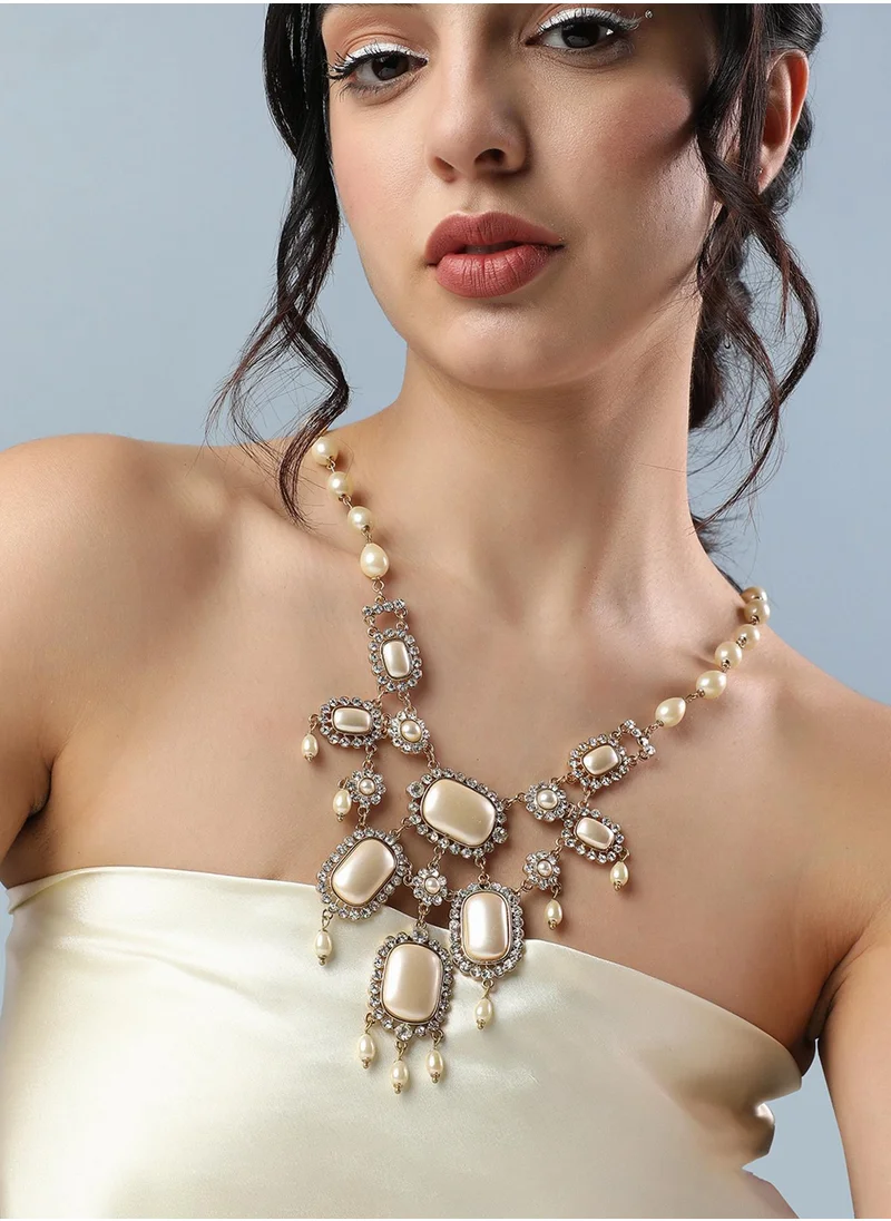 SOHI Designer Statement Stone Necklace