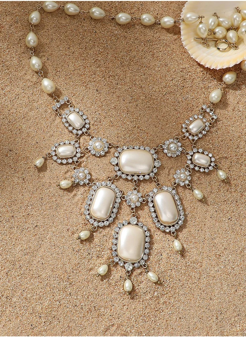 SOHI Designer Statement Stone Necklace