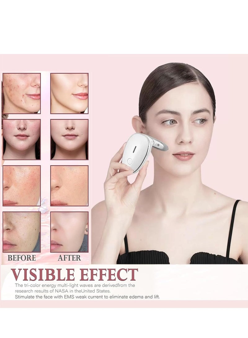 إسكدنيا Face Massager Neck Lifting Massager Electric Face Massager with 3 Modes 45°C for Skin Tightening Neck Tightening EMS Massage Face Tightening Firming (No Roller) - Image 3