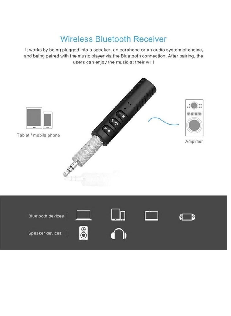 Gravity 3.5mm jack Bluetooth Car Kit Hands free Music Audio Receiver Adapter Universal Auto AUX Kit for Speaker Headphone Car Stereo - Image 4