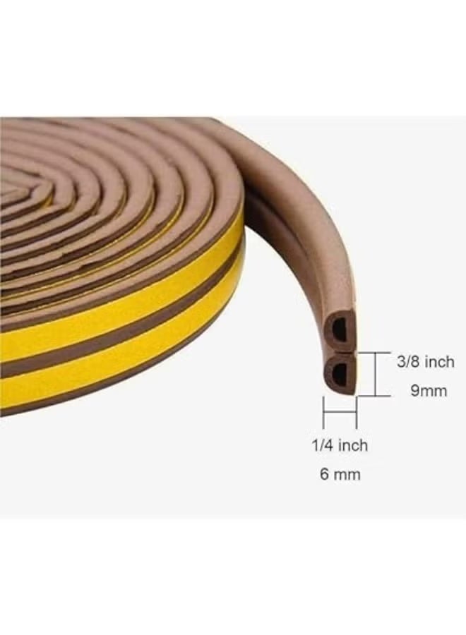 شريط لاصق ذاتي اللصق من الفوم بطول 6 متر لمنع تسرب الهواء والهواء والغبار والفجوات للنوافذ والابواب والنوافذ سهل التركيب (ابيض) - Image 4