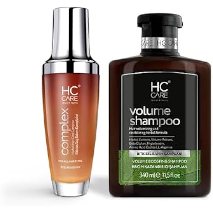 HC Care مجموعة شامبو HC CARE و HC COMPLEX 100% لوشن العناية بالشعر، 340 مل شامبو + 100 مل لوشن العناية بالشعر، تالف، جاف، مكثف (شامبو الحجم) - Image 2