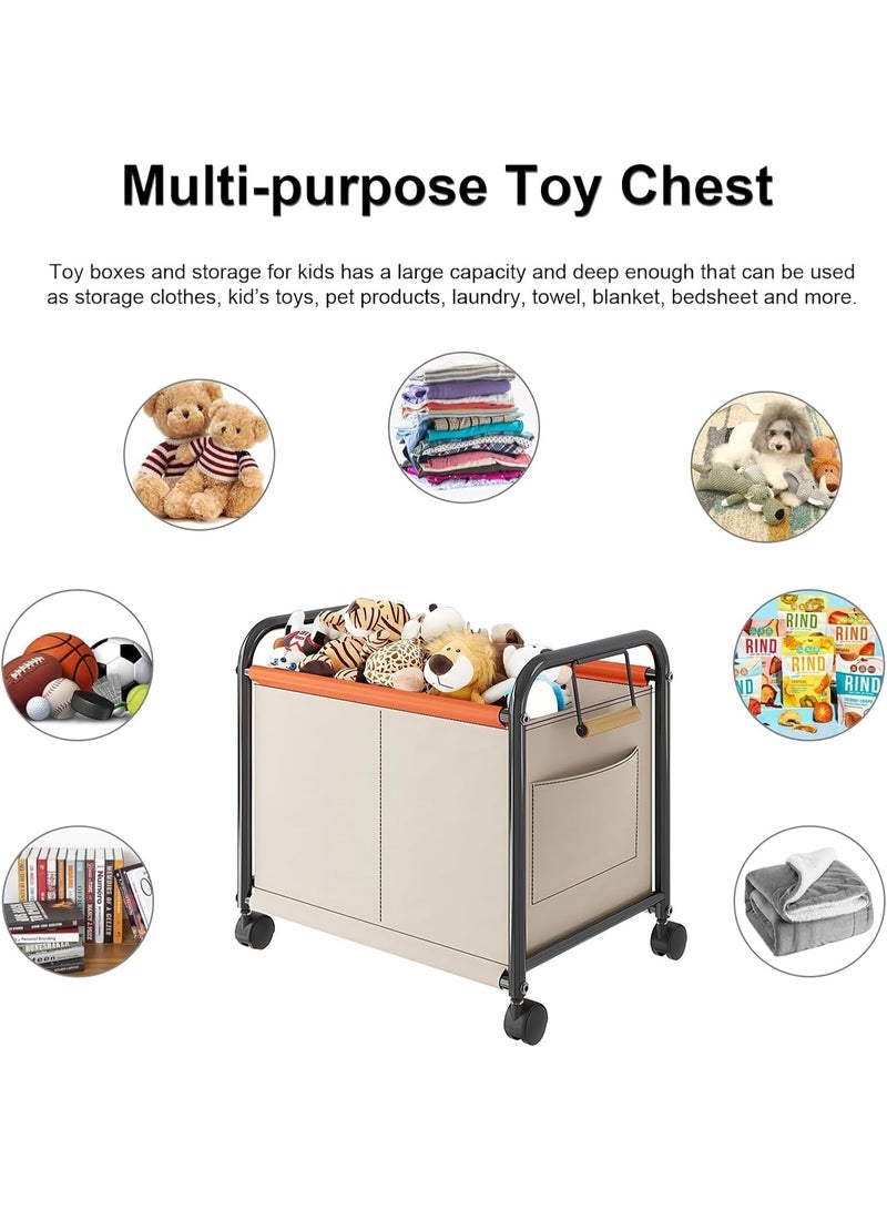 BLOOMING TIME Home Multifunctional Storage Utility Cart, Mobile Storage Bin, Ideal For Home Clothing Storage, Toy Storage, Snack Storage, Book Storage, Sundries Storage, Indoor Multifunctional Cart  Toy Storage Box, Large-Capacity Classified Storage Basket For Bedroom Living Room - Image 3