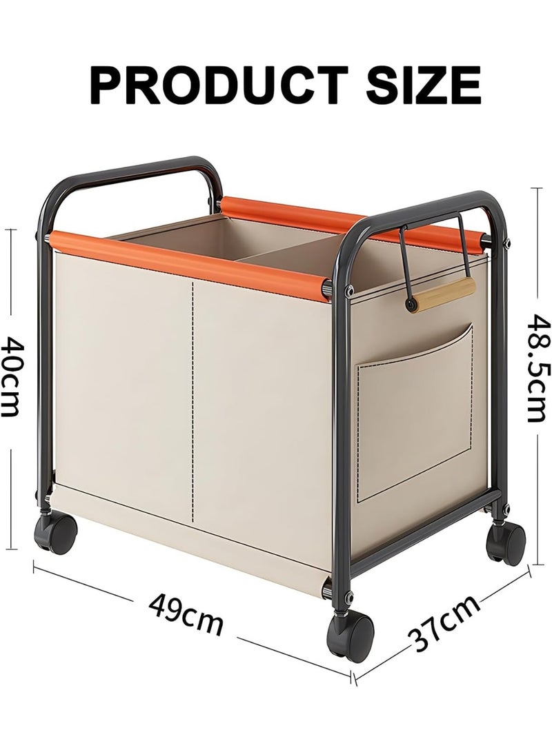 BLOOMING TIME Home Multifunctional Storage Utility Cart, Mobile Storage Bin, Ideal For Home Clothing Storage, Toy Storage, Snack Storage, Book Storage, Sundries Storage, Indoor Multifunctional Cart  Toy Storage Box, Large-Capacity Classified Storage Basket For Bedroom Living Room - Image 5