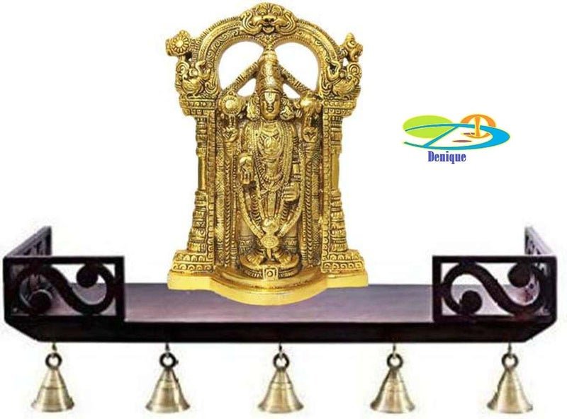 Denique Metal Wall Hanging God Tirupati BalajiSri Venkateswara IdolSpiritual Home Dcor Gifts Statue for Pooja Gift Living Room Mandir Decor Gold Color1Pieace - Image 5