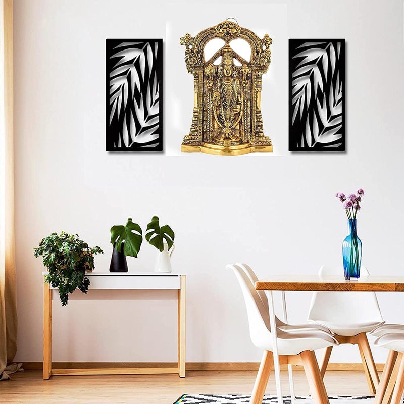 Denique Metal Wall Hanging God Tirupati BalajiSri Venkateswara IdolSpiritual Home Dcor Gifts Statue for Pooja Gift Living Room Mandir Decor Gold Color1Pieace - Image 2