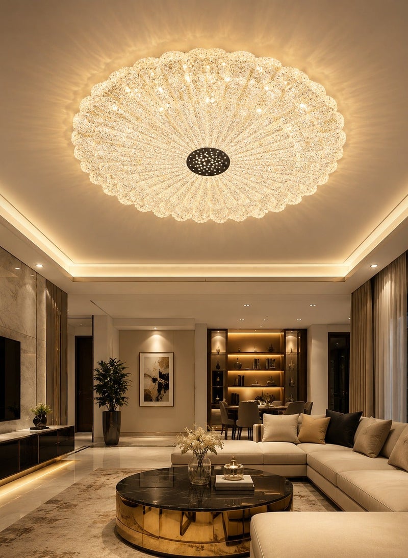 مودي مصباح سقف LED دائري 80 واط 6000 لومن بثلاثة ألوان إضاءة - تصميم عصري للمجالس وغرف المعيشة - Image 1