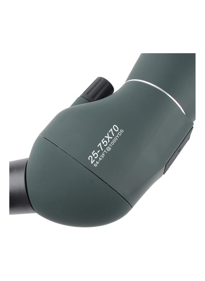25-75 * 70 Angled Spotting Scope Zoom Lens Waterproof With Tripod Phone Adapter High Definition Night Vision Watching Telescope