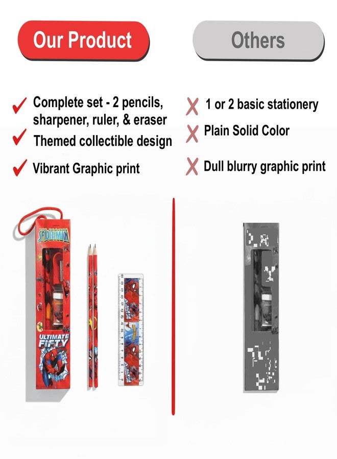 SNAPTRON Return Gifts for Kids Stationary pack of 12| Birthday Return Gifts for Kids| Stationary Kit for Kid Return Gift for 3 4 5 6 7| Cartoon theme Stationery Kit for Kid Return Gift - Image 4