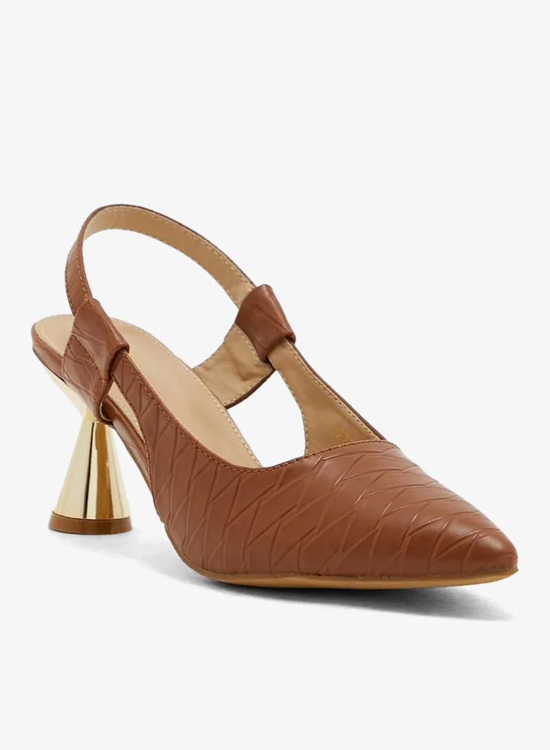 ELLA Criss Cross Print Pointed Pump