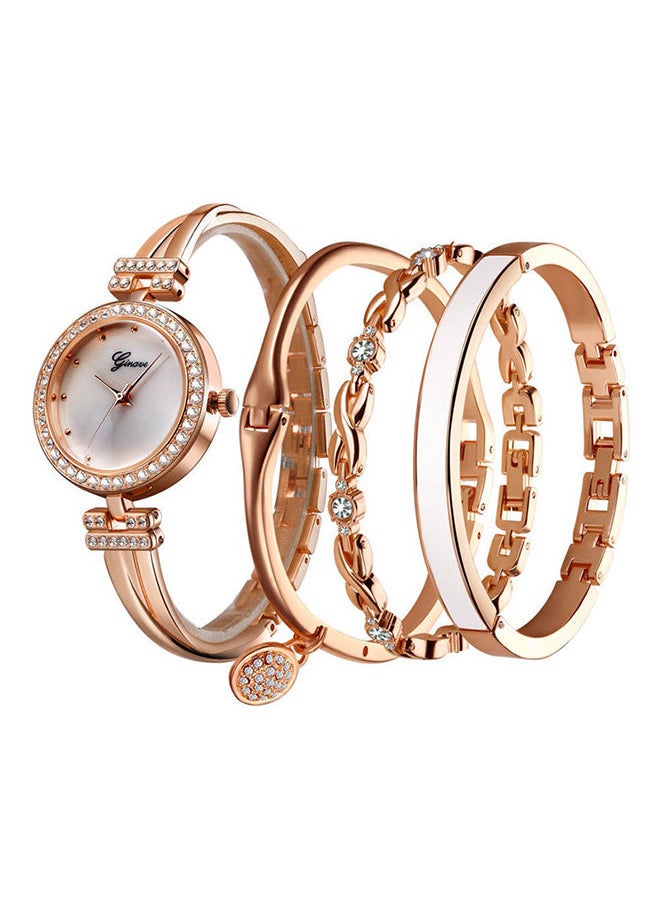 Sharpdo - Women's Quartz Watch Four Piece Set - Image 1