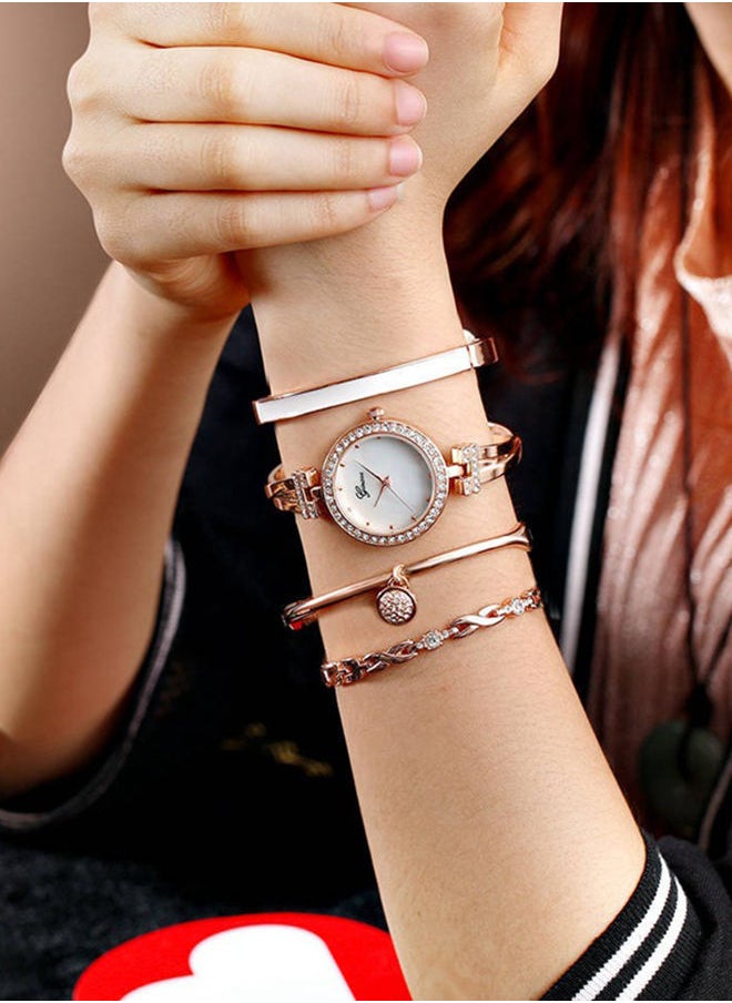 Sharpdo - Women's Quartz Watch Four Piece Set - Image 1