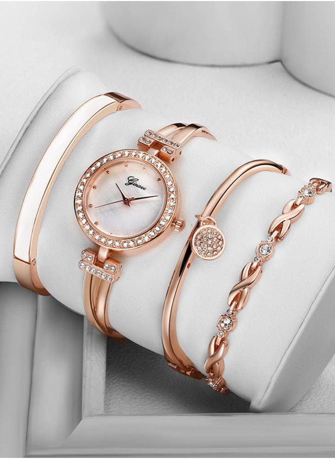 Sharpdo - Women's Quartz Watch Four Piece Set - Image 1