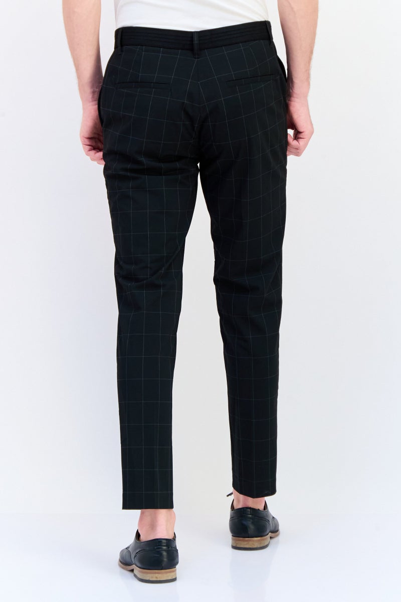 Celio بنطلونات تشينو قماش شامبرية للرجال بقصة عادية، أسود - Image 2