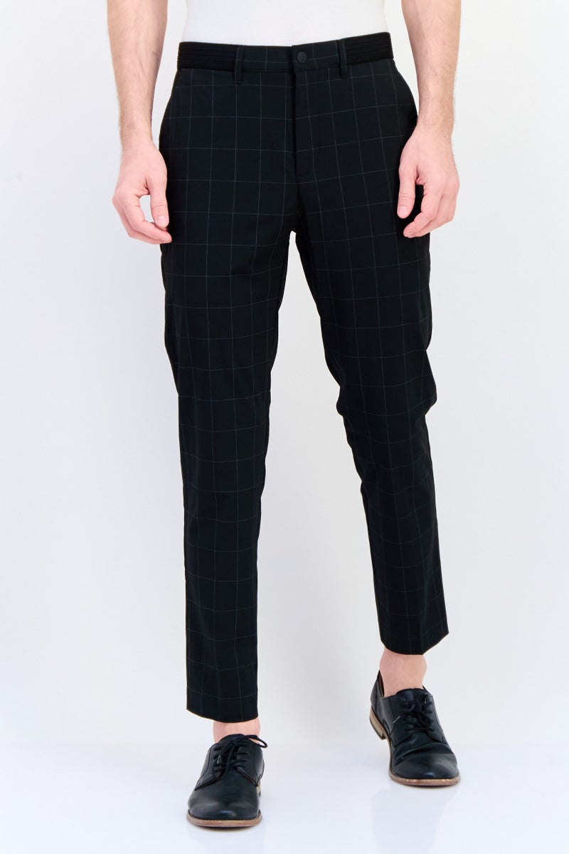 Celio بنطلونات تشينو قماش شامبرية للرجال بقصة عادية، أسود - Image 1