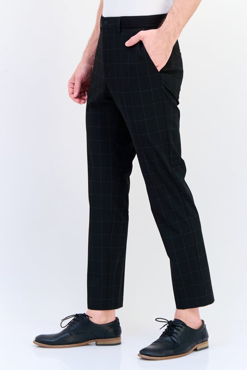 Celio بنطلونات تشينو قماش شامبرية للرجال بقصة عادية، أسود - Image 3