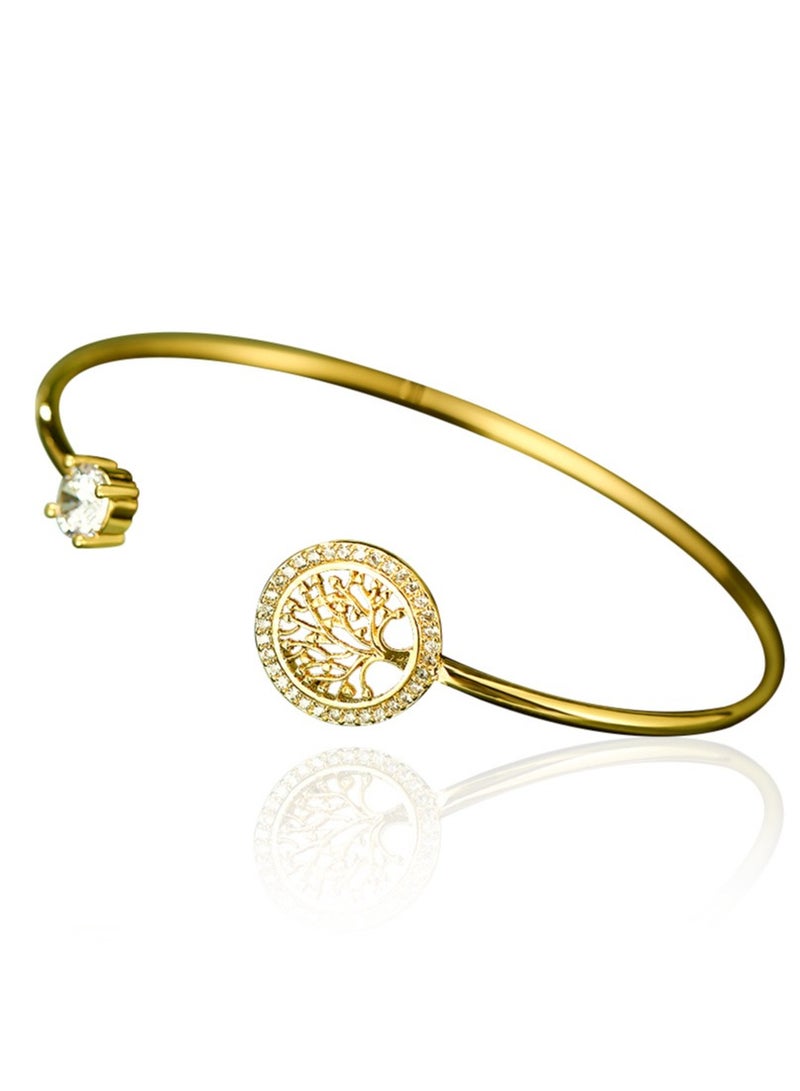Stylish Gold meet with Diamond Bracelet - Image 1