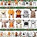 Leitee 20 Pcs Small Stuffed Animals Bulk 47 Inch Mini Plush Toys Stuffed Jungle Animals Forest Animal Safari Lion Tiger Giraffe Key Ring Safari Party Favors School Class Rewards for Kids 10 Styles - Image 3