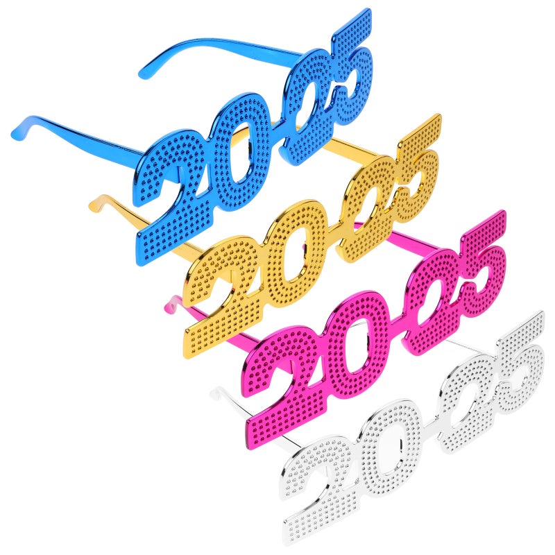 📦 نظارات احتفالية لعيد رأس السنة 2025 بألوان متنوعة ٨ قطع - Image 3
