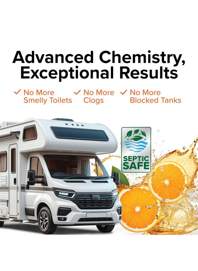 Camco Camco TST MAX RV Toilet Treatment 32 oz. - Control Unwanted RV Sewer Odors & Break Down Waste and RV Toilet Paper - Biodegradable Septic Safe Formula - Orange Scent (41192) - Image 4
