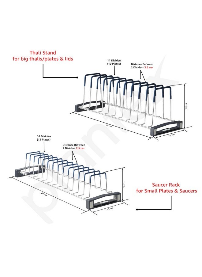 Plantex Stainless Steel Plate Rack/Thali Stand/Tandem Box Plate Stand/Dish Racks/Plate Holder for Modular Kitchen- Set of 2 (Chrome) - pzsku/Z31DF704CCA9B9BCCCFD3Z/45/_/1737720926/e3534d9f-7813-4f52-857b-889d369a3637