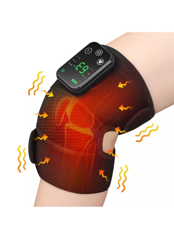 MOCOM Electric Heated Vibration Knee Massager: Rechargeable Joint Pain Relief for Knees, Shoulders & Elbows | Portable Therapy with Adjustable Heat & Massage  - Image 5