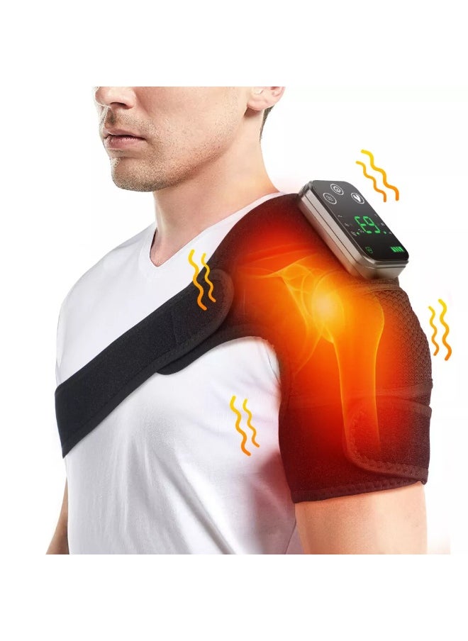 MOCOM Electric Heated Vibration Knee Massager: Rechargeable Joint Pain Relief for Knees, Shoulders & Elbows | Portable Therapy with Adjustable Heat & Massage  - Image 4