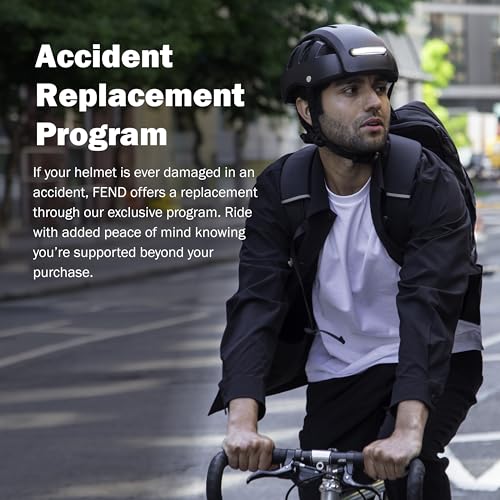 FEND Super Plus Folding Bike Helmet with Lights – Patented Smart-Fold 50% Compact Design, Ultra-Bright USB-C Front & Rear LEDs, CPSC/EN1078 Certified, for Adults, Commuters, E-Bikes, Scooters - Image 5