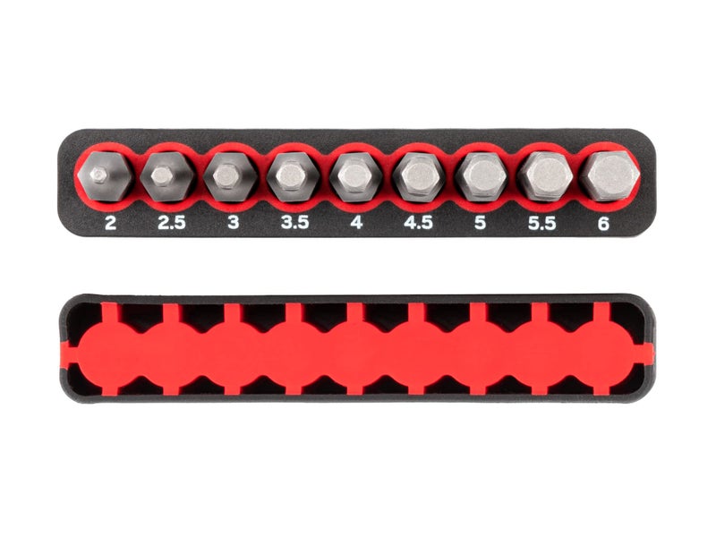 TEKTON 1/4 Inch Hex Bit Set with Rail, 9-Piece (2-6 mm) | DZX93002 - Image 5